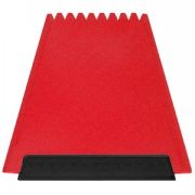 Скребок автомобильный "Трапеция" с цветным корпусом; красный с черным; 12х11 см; пластик