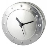 Часы-шкатулка для мелочей на магните; D=10 см; H=5,6 см; металл, пластик