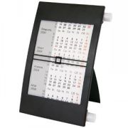 Календарь настольный на 2 года; черный с белым; 18х11 см; пластик