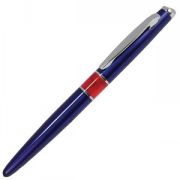 KOMBI, ручка шариковая, синий/красный/хром, металл
