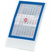 Календарь настольный на 2 года; белый с синим; 12,5х16 см; пластик
