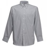 Рубашка "Long Sleeve Oxford Shirt", светло-серый_XL, 70% х/б, 30% п/э, 135 г/м2