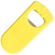 Открывалка "Кулачок"; желтый; 9,5х4,5х1,2 см; пластик