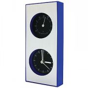 Часы настольные с термометром; 7,3х4,5х16,1 см; металл, пластик