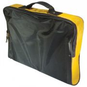 Конференц-сумка "Folder"; черный с желтым; 39,5х30х5 см; нейлон