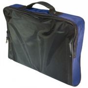 Конференц-сумка "Folder"; черный с синим; 39,5х30х5 см; нейлон
