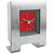 Часы настольные "Дизайн"; красный; 8,5х4,5х11 см; металл, пластик