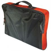 Конференц-сумка "Folder"; черный с красным; 39,5х30х5 см; нейлон