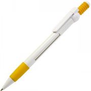 SMS, ручка шариковая, желтый/белый, пластик