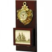 Часы "Якорь" с ящиком для ключей; 40х19,5х6,5 см; металл, дерево