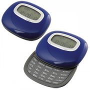 Калькулятор складной многофункциональный: календарь, часы, будильник, конвертор валют; 7х8х1,5 см; пластик