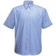 Рубашка "Short Sleeve Oxford Shirt", светло-голубой_L, 70% х/б, 30% п/э, 135 г/м2