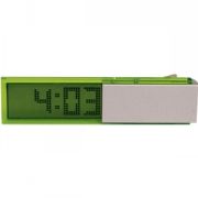 Часы настольные; зеленый; 10,6х2,6х1,5 см; пластик