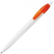 X-1, ручка шариковая, оранжевый/белый, пластик