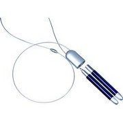 TWINS, ручка шариковая и фонарик, синий/серебристый, пластик