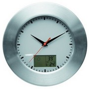 Часы настенные многофункциональные; D=24,7 см; H=4 см; металл, пластик