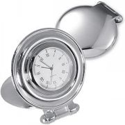 Часы  "Bon Voyage"; 5,5х6х1 см; посеребренный металл