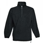 Толстовка "Half Zip Fleece", черный_XL, 100% п/э, 300 г/м2