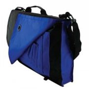 Конференц-сумка "Pilot"; черный с синим; 38х27х7 см; нейлон