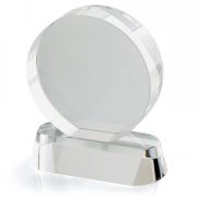 Кристалл "Круг"; прозрачный; 8,9х3,9х10 см; D=8 см; стекло