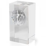Кристалл "Земля"; прозрачный; 4х3х10 см; стекло