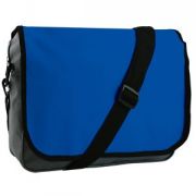 Конференц-сумка "College"; серый с синим; 38х30х9,5 см; нейлон