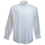 Рубашка "Long Sleeve Oxford Shirt", белый_L, 70% х/б, 30% п/э, 130 г/м2