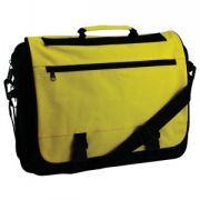 Конференц-сумка "Expo"; черный с желтым; 39х29х9 см; нейлон