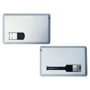 USB flash-память "Кредитка" (2Gb); серебристый; 8,6х5,4х0,5 см; пластик