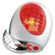 Зажигалка "Классика" с подсветкой; серебристый с красным; 3,5х1,6х6 см; металл, пластик. Зажигалка поставляется без газа.