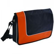 Конференц-сумка "Oxford"; черный с оранжевым; 38х27х8 см; нейлон