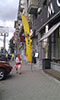 Высокий флагшток Виндер Парус высотой 5 метров возле ресторана Москафе