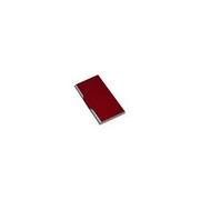 Визитница с брелоком; красный; 9,6х6,2 см; металл