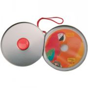 CD-холдер для 10 дисков; красный; 13,5х14х2,2 см; металл