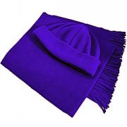 Комплект флисовый "Winter": шарф и шапка; синий; шарф: 150х30 см, шапка: 58 см, плотность 230 гр/м2; флис