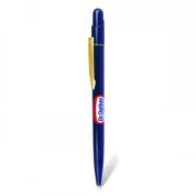 MIR, ручка шариковая с золотистым клипом, синий, пластик/металл