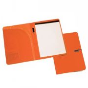 Папка с застежкой и блоком для записей; оранжевый; 32,2х25х1,5 см; текстиль