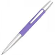 SOFT, ручка шариковая, сиреневый/серебристый, металл