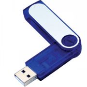 Брелок с USB flash-памятью (1Gb); синий; 5,8x1,7х1,1 см; пластик, металл