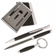 Набор: ручка, брелок и нож для вскрытия корреспонденции; 18х12,5х2,5 см; пластик, металл