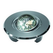 Часы "Глобус" с фоторамкой; D=12,2 см; H=6,5 см; металл