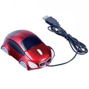 Мышь компьютерная оптическая "Автомобиль"; красный; 10,4х6,4х3,7см; пластик