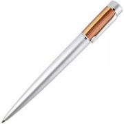 AZTEKA, ручка шариковая, коричневый/серебристый, металл