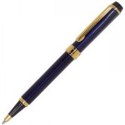 DEPUTY, ручка шариковая, синий/золотистый, металл