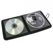CD-холдер для 24 дисков; черный; 15,5х15х2 см; текстиль