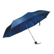 Зонт механический  с пластиковой ручкой; темно-синий; D=103 cм; нейлон