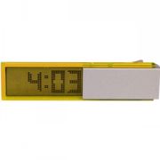 Часы настольные; желтый; 10,6х2,6х1,5 см; пластик