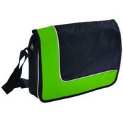 Конференц-сумка "Oxford"; черный с зеленым; 38х27х8 см; нейлон