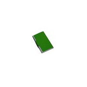 Визитница с брелоком; зеленый; 9,6х6,2 см; металл