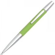SOFT, ручка шариковая, зеленый/серебристый, металл